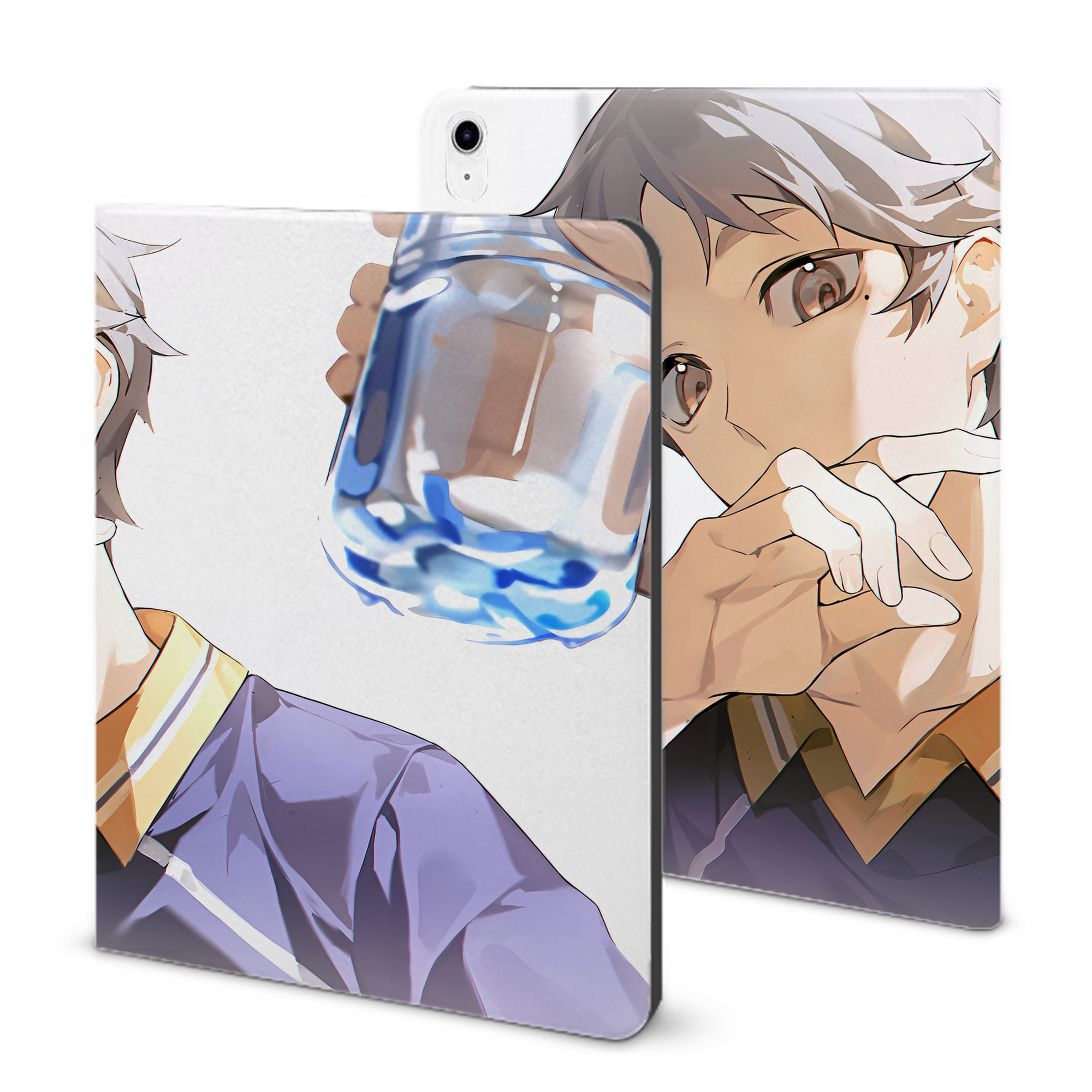 （画像用） ハイキュー!! Haikyu!! IPad ケース ブック型 PUレザー TPU 耐衝撃 軽量 薄型 ペン収納なし 全面保護 IPad 各モデル対応